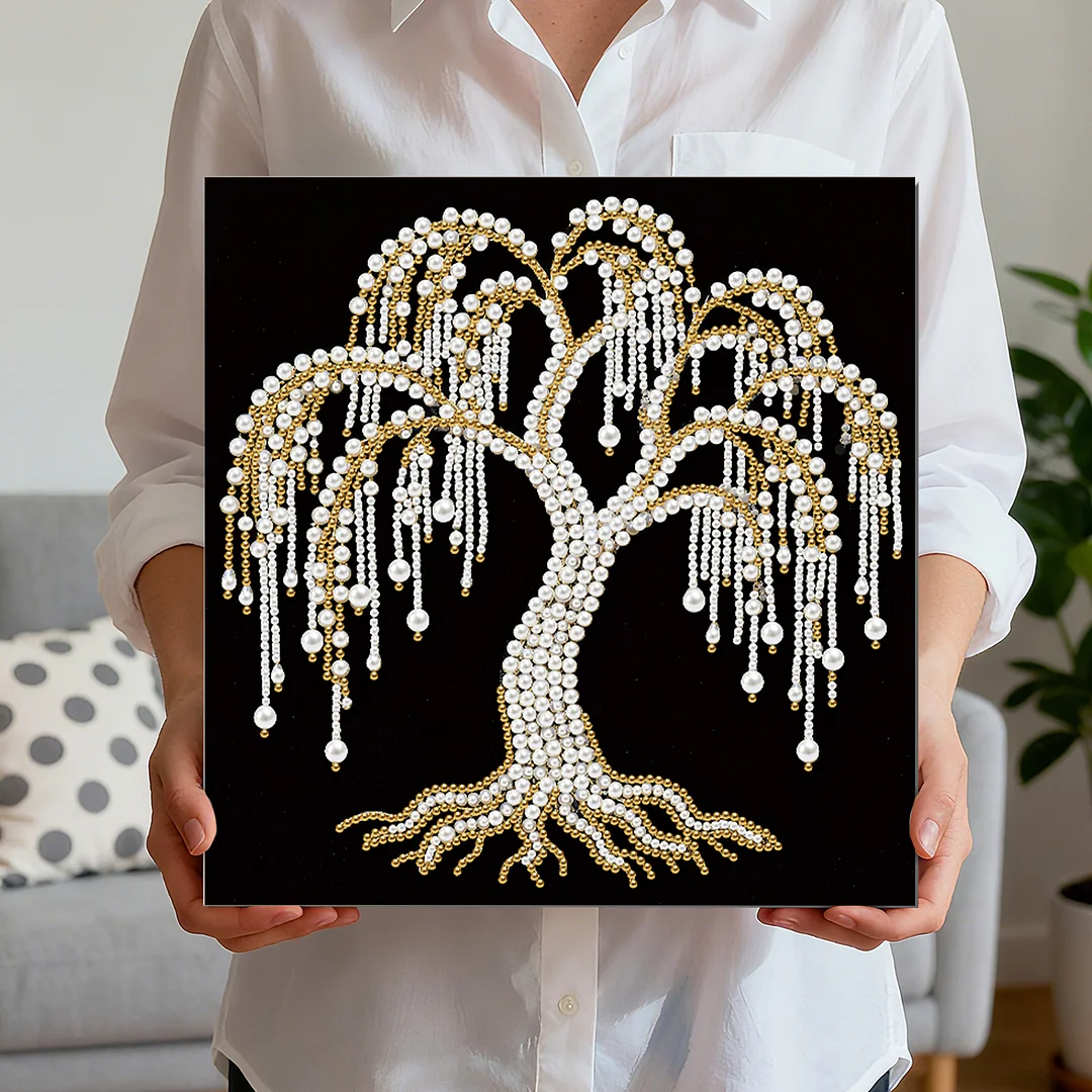 Tree of Life DIY Pearl Art Diamond Painting Kit Home Decor 25x25cm with Frame