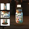 Bouteille de bougie d&rsquo;amour en bois - Bougeoir artisanal 5d bricolage