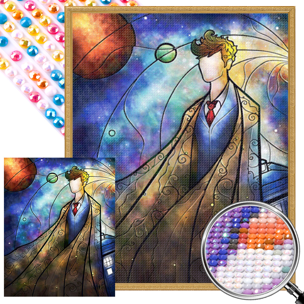 Gentleman 40*50cm(picture) full round drill diamond painting 3 to 5 colors of AB drills