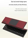 Moonlight Treasure Box Touchpad Tri-fold Bluetooth Keyboard Tablet Laptop Leather Folding Keyboard
