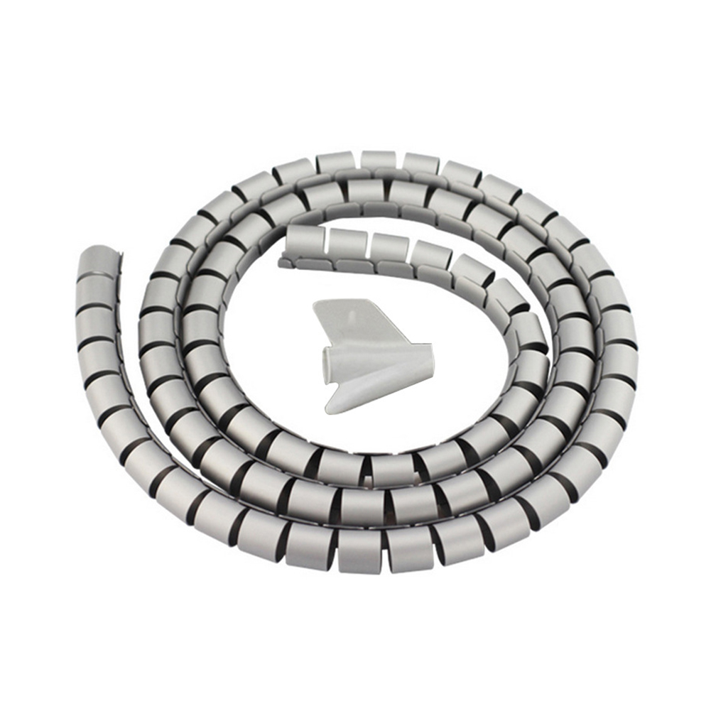 

Line Organizer Pipe Protection Spiral Wrap Winding Cable Wire Cover (Grey), 501 Original