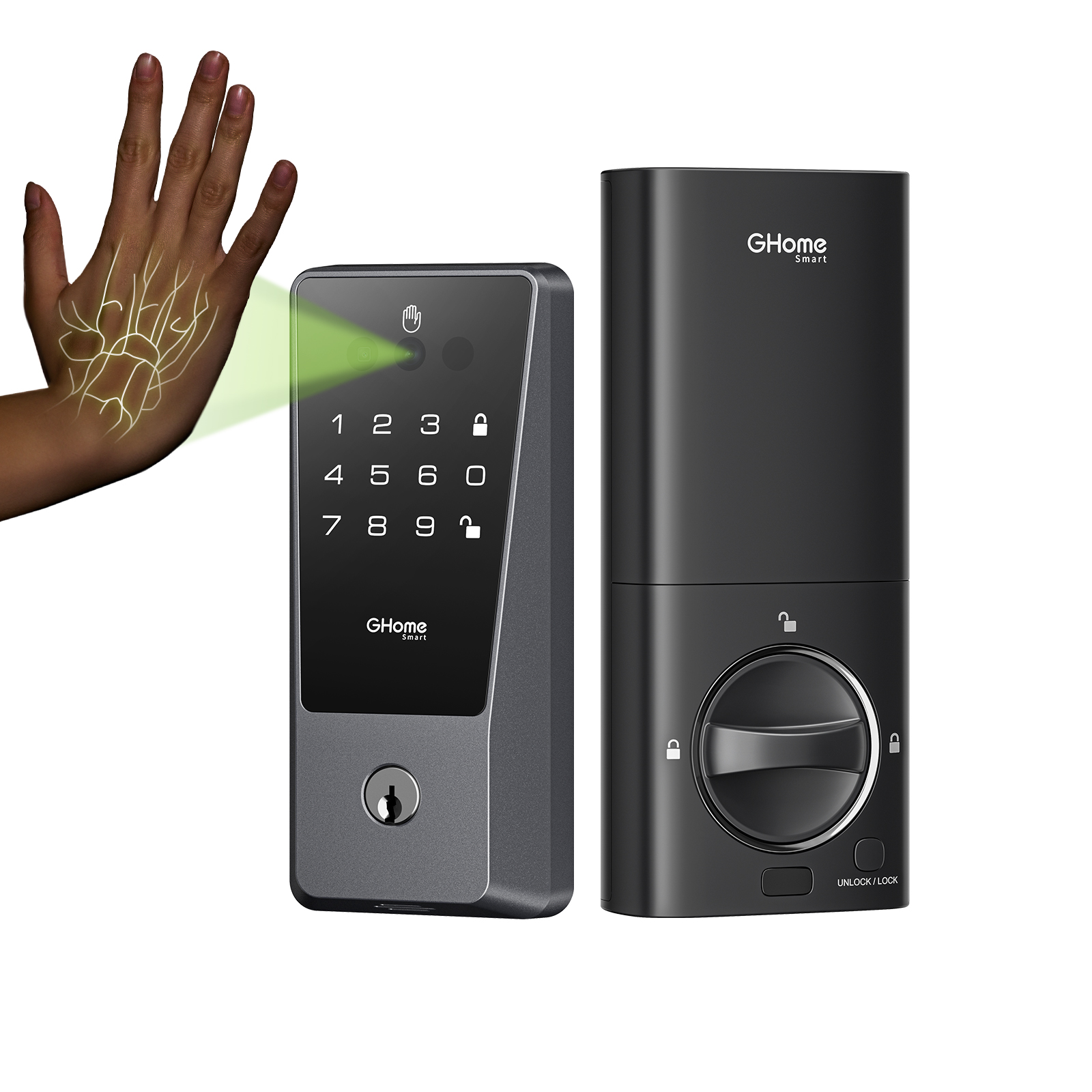 GHome Smart Palm Vein Smart Locks for Front Door KD10