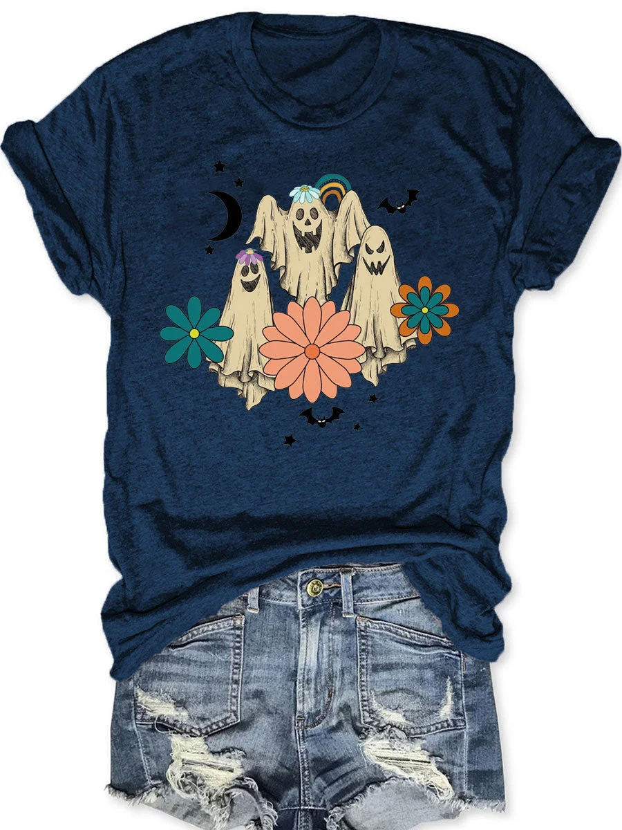 Retro Floral Ghost T-shirt