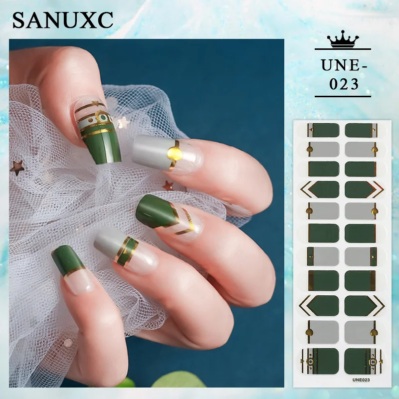 Churchf 22 Tips Shiny Nail Polish Stickers Wholesale Nail Art Decoration Decals Fashion Nail Stickers for Woment Manicure Gifts-Nail Inspo-Outfit Ideas