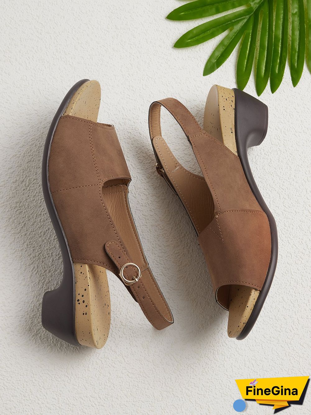 Retro Solid Simple Open Toe Chunky Heel Sandals