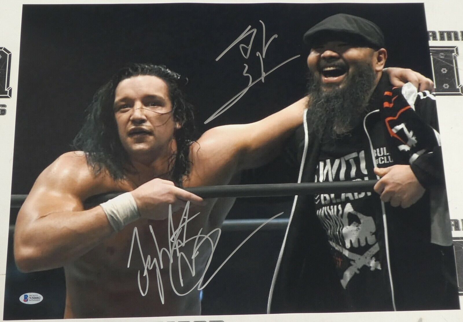 Jay White & Gedo Signed 16x20 Photo Poster painting BAS COA New Japan Pro Wrestling Bullet Club