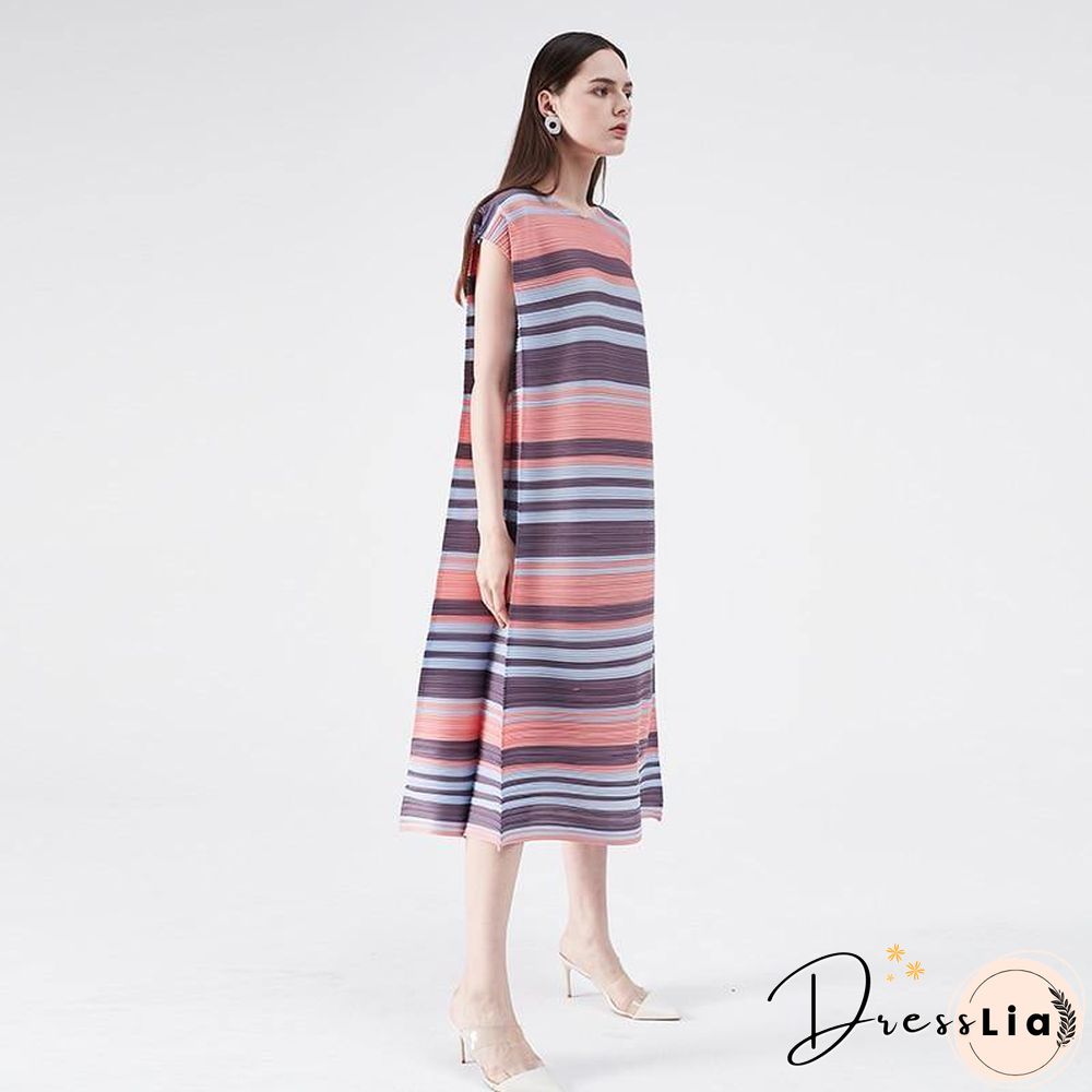 Miyake Pleated Sundress Women dresses summer