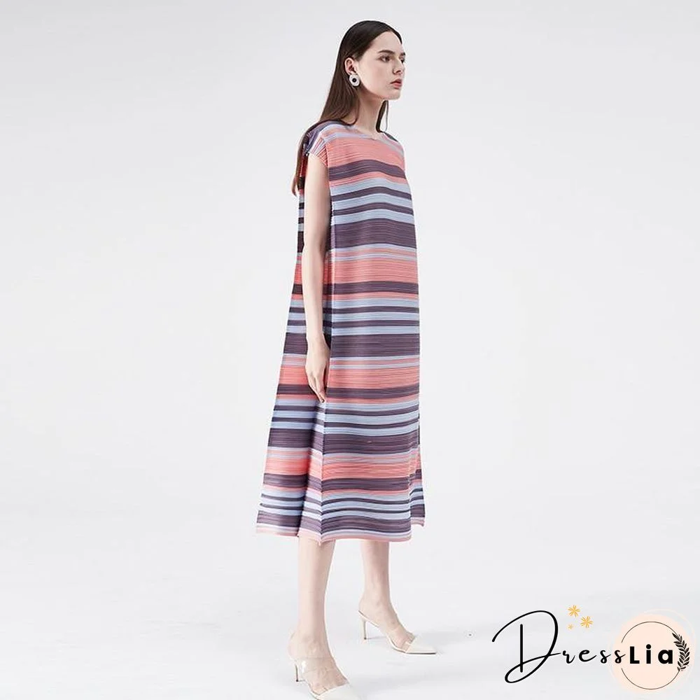Miyake Pleated Sundress Women dresses summer
