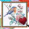 Robin-11CT Stamped Cross Stitch Bead Embroidery 36*36cm/14.17*14.17in tapestrymarket