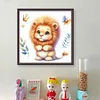 Cute Lion-18CT Stamped Cross Stitch 20*20cm/7.87*7.87in