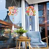 2pcs Flower Cat Diamond Painting Double-sided Crystal Window Suncatcher Craft Set Birthday Gifts Home Garden Decor Hanging Kit