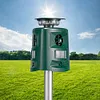 Ultrasonic Animal Repeller 360 Degree Solar IP44 Waterproof for Garden Yard Lawn