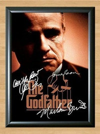 The Godfather Maron Brando Al Pacino Signed Autographed Photo Poster painting Poster Print Memorabilia A2 Size 16.5x23.4