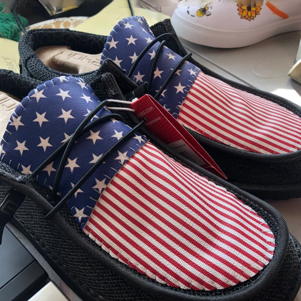 Hey Dude Men's Shoes Customized American Flag