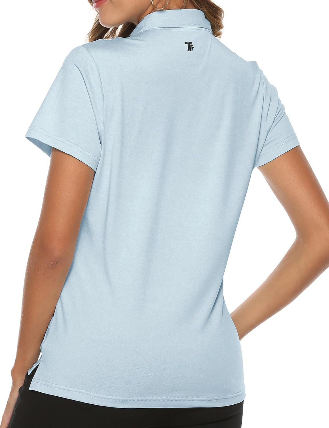 Women's Golf Polo Short Sleeve Shirts Lightweight Moisture Wicking Collared T Shirt Quick Dry 4-Button