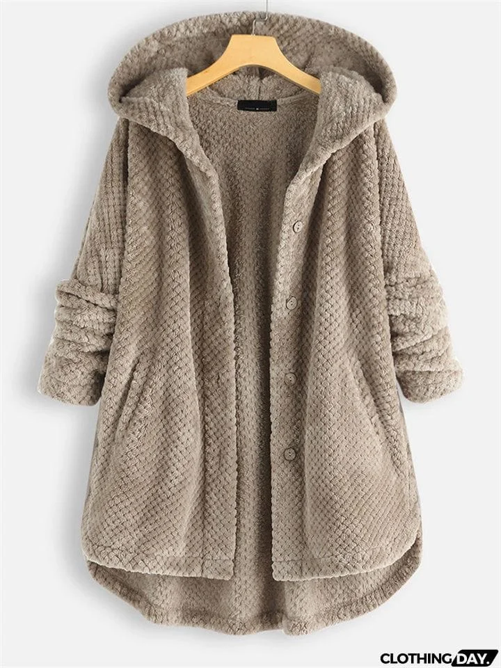 Women's Hooded Oversize Fashion Fleece Coats