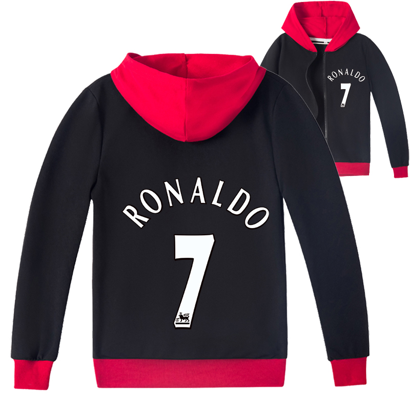 Mayoulove Cristiano Ronaldo Zip Jacket for Kids - Stylish, Unisex Design for Boys  Girls, Perfect for Young Fans-Mayoulove