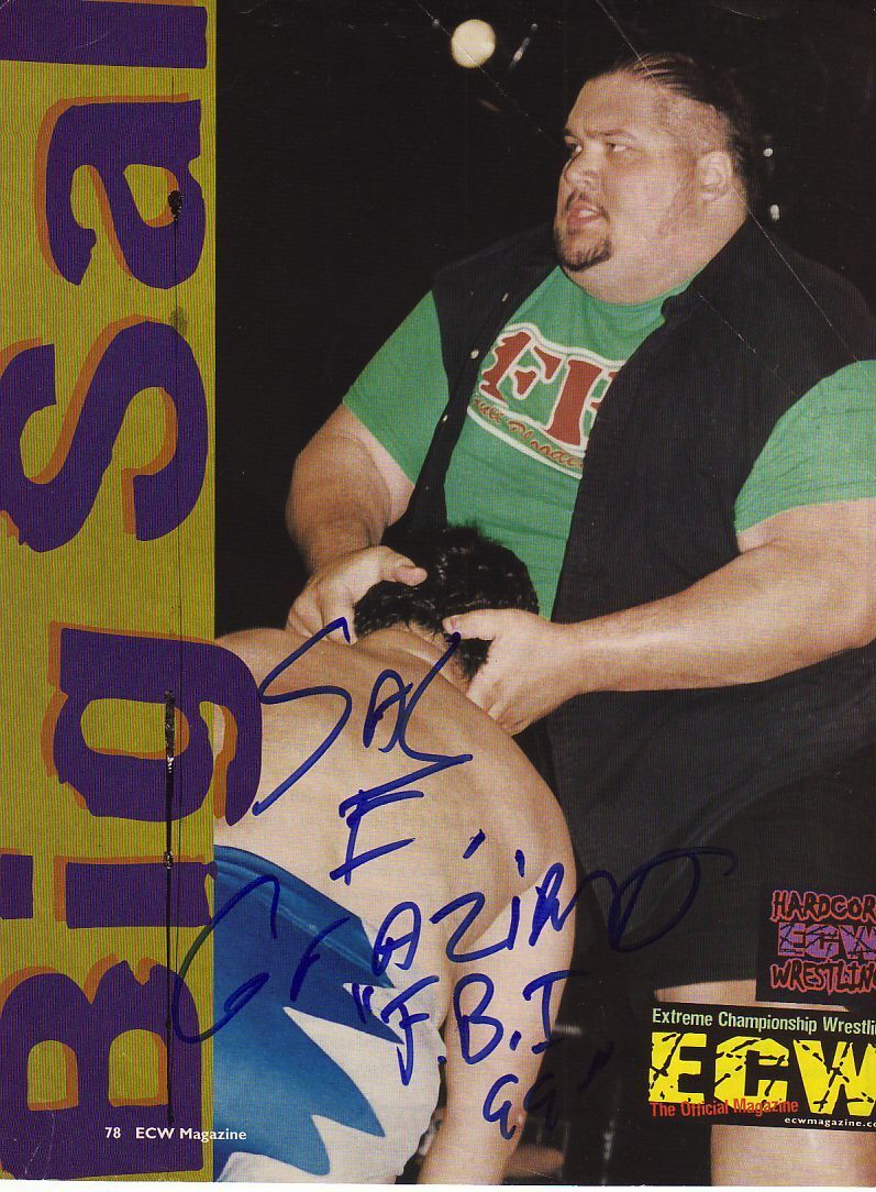 WWE WWF BIG SAL AUTOGRAPHED HAND SIGNED 8X10 Photo Poster painting WRESTLING PICTURE