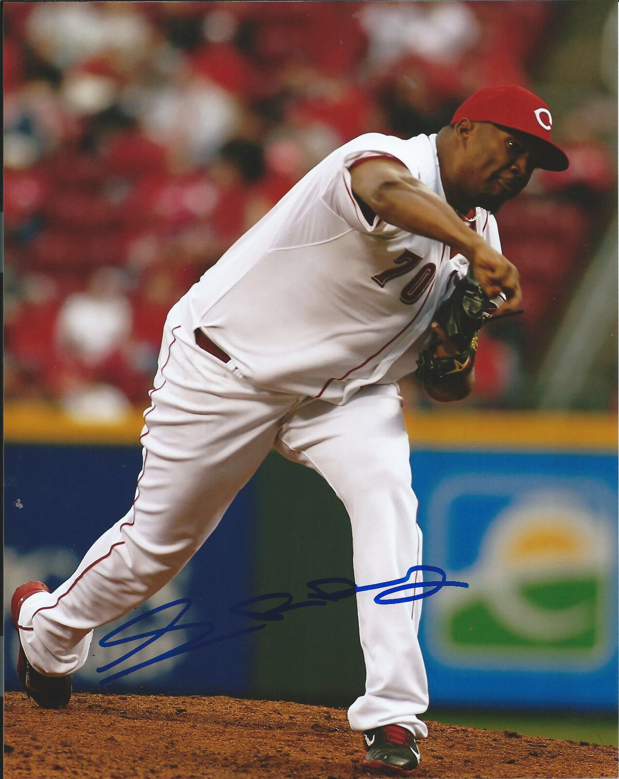 JUMBO DIAZ signed autographed CINCINNATI REDS 8x10 Photo Poster painting