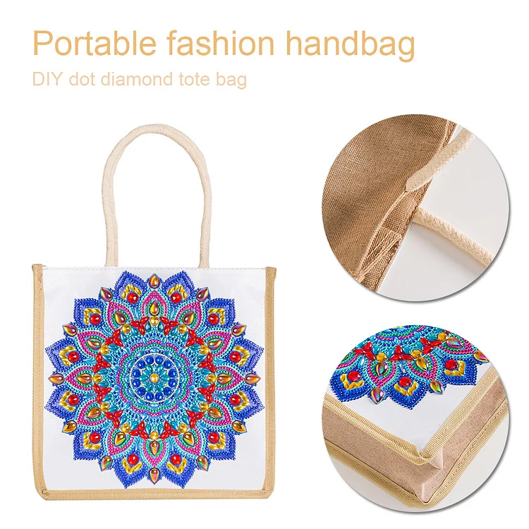 DIY Diamond Painting Handbag Aesthetic Tote Bag for Woman Art Storage Bags