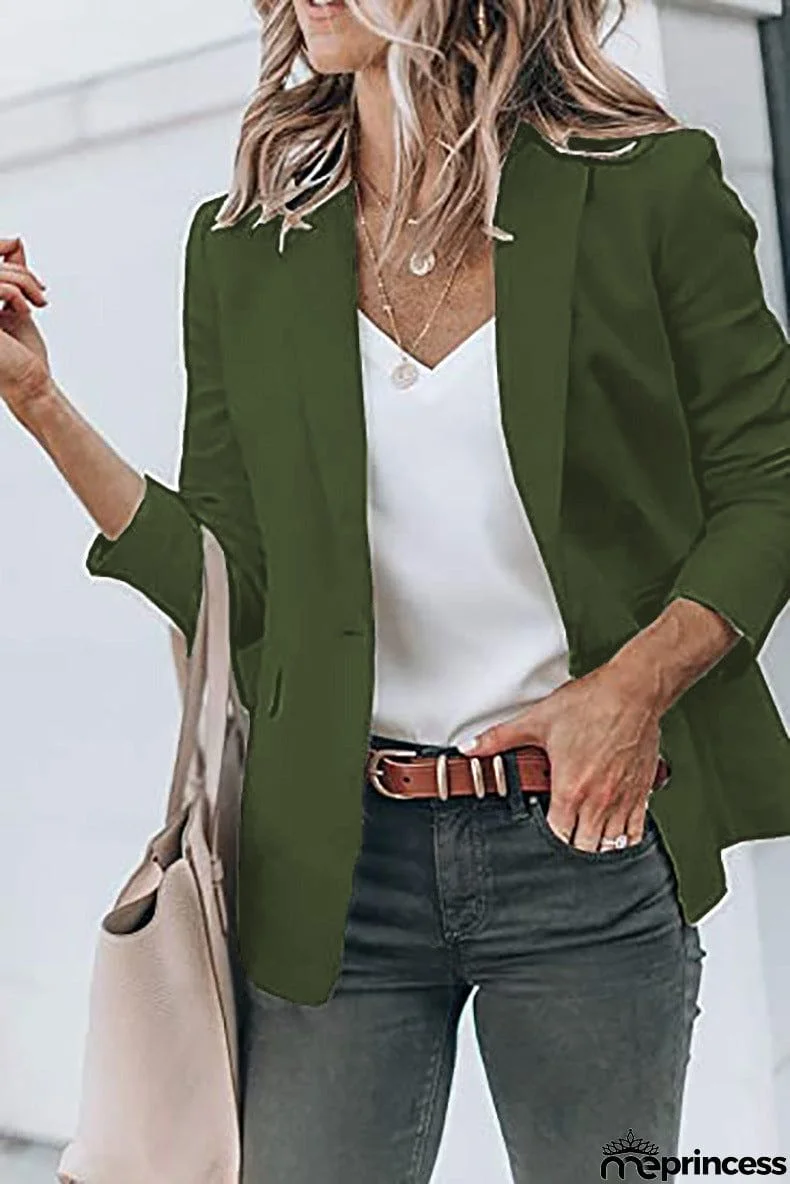 Casual Turndown Collar Coat