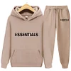 FEAR OF GOD ESSENTIALS Unisex Hoodie Casual 2 Piece Set