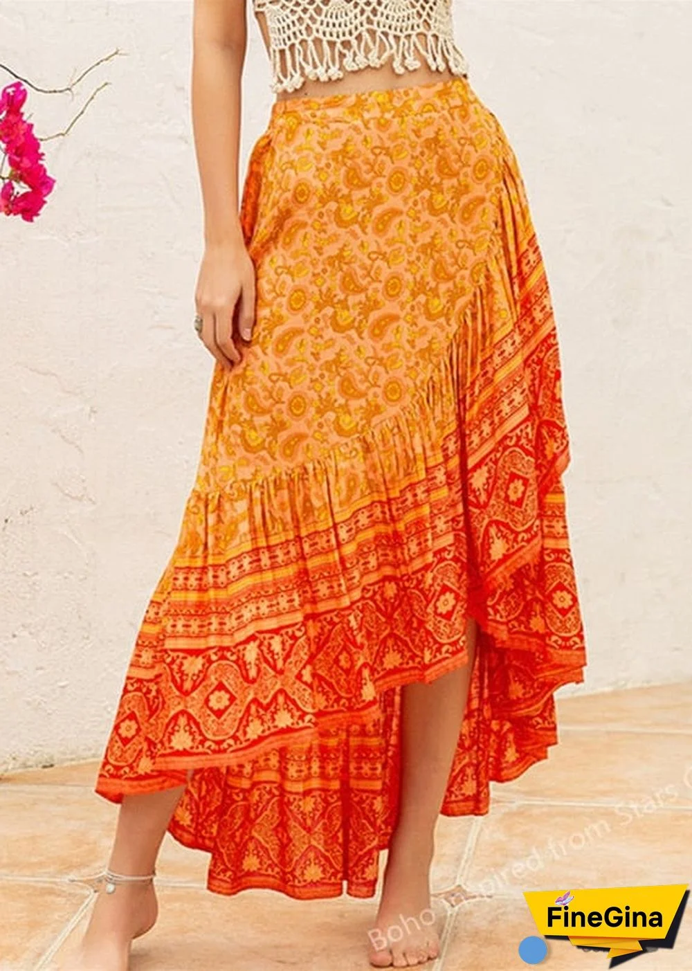 Floral Boho Skirt Bina