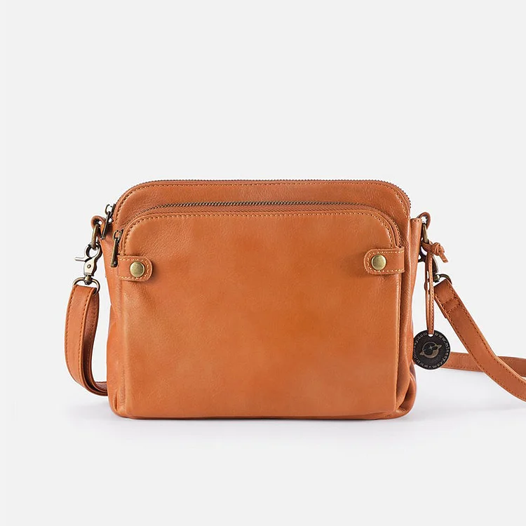 Three-Layer Leather Crossbody Shoulder | 168DEAL