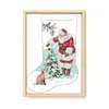 Stamped Cross Cross cross stitch kit for Adults Christmas Stocking 14CT 35x49cm tapestrymarket