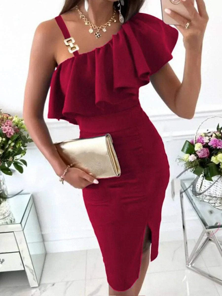 Strapless Sleeveless Evening Dress With Suspenders