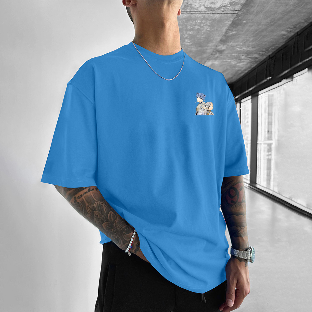Oversized Healing Anime Double-Sided Printed T-Shirt