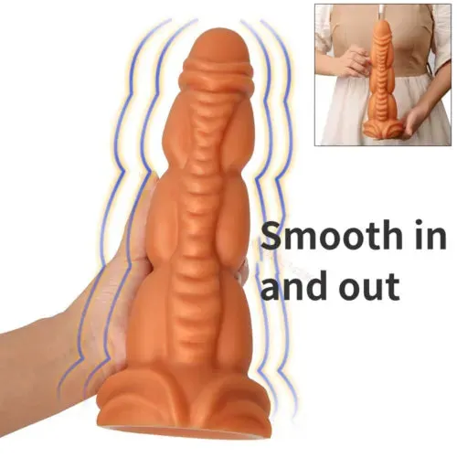 pornhint Pornhint Men and Women with Large Anal Dildo Masturbation Buttplug Soft Anal Dilator
