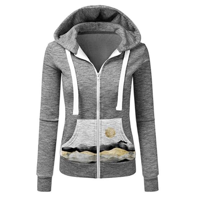 Cardigan Hoodies Slim Hooded Casual Warmer Coat Hoody Splicing Tops Winter Autumn Sweetshirts For Women - Shop Trendy Women's Fashion | TeeYours
