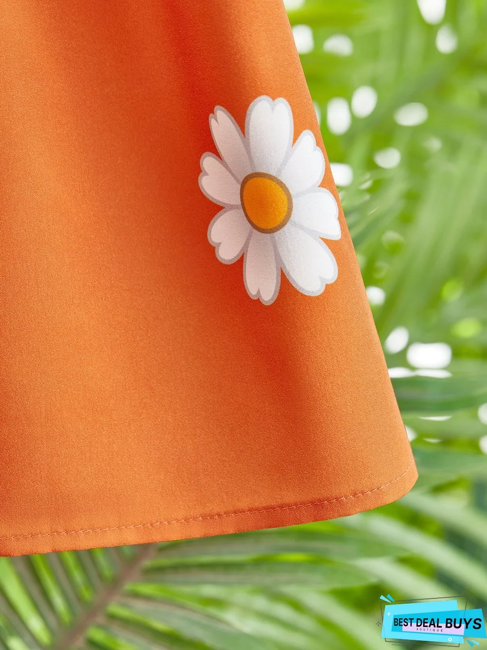 Casual Daisy Loose V neck Three Quarter Blouse