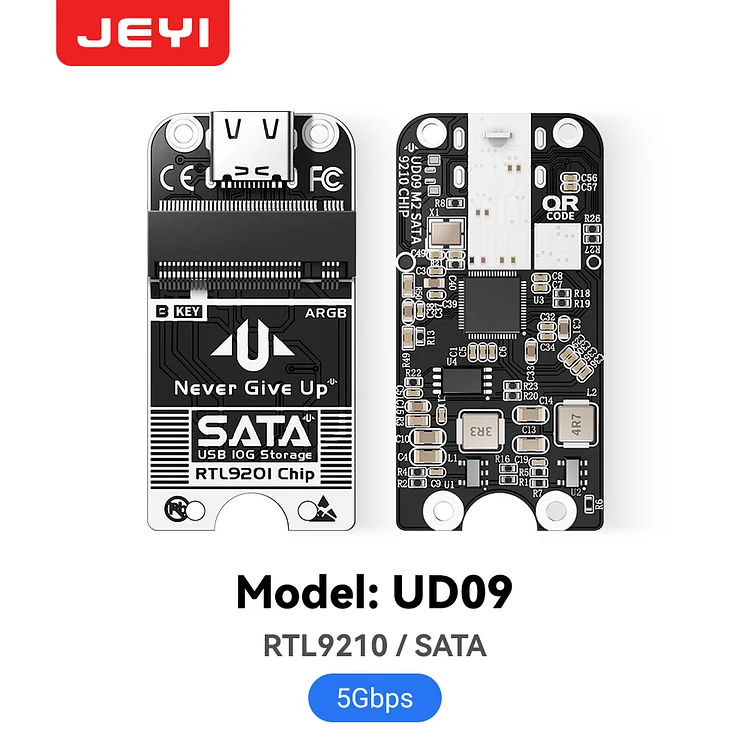 JEYI M.2SSD to Type-C female without shell 10Gbps high-speed hard disk box adapter card pcb bare board