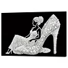 DIY Pearl Painting Girl In High Heels for Home Wall Decor with Frame(20x30cm)