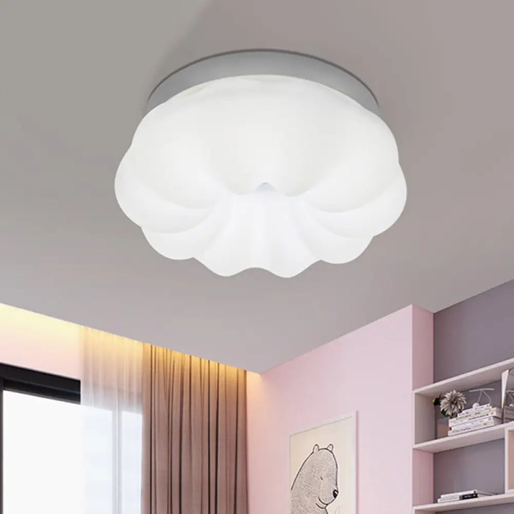 Cloud - Like Ceiling Lamp: Simplicity Led Flush Mount Fixture In 3 Colors 12&rsquo;/18&rsquo; Width White /