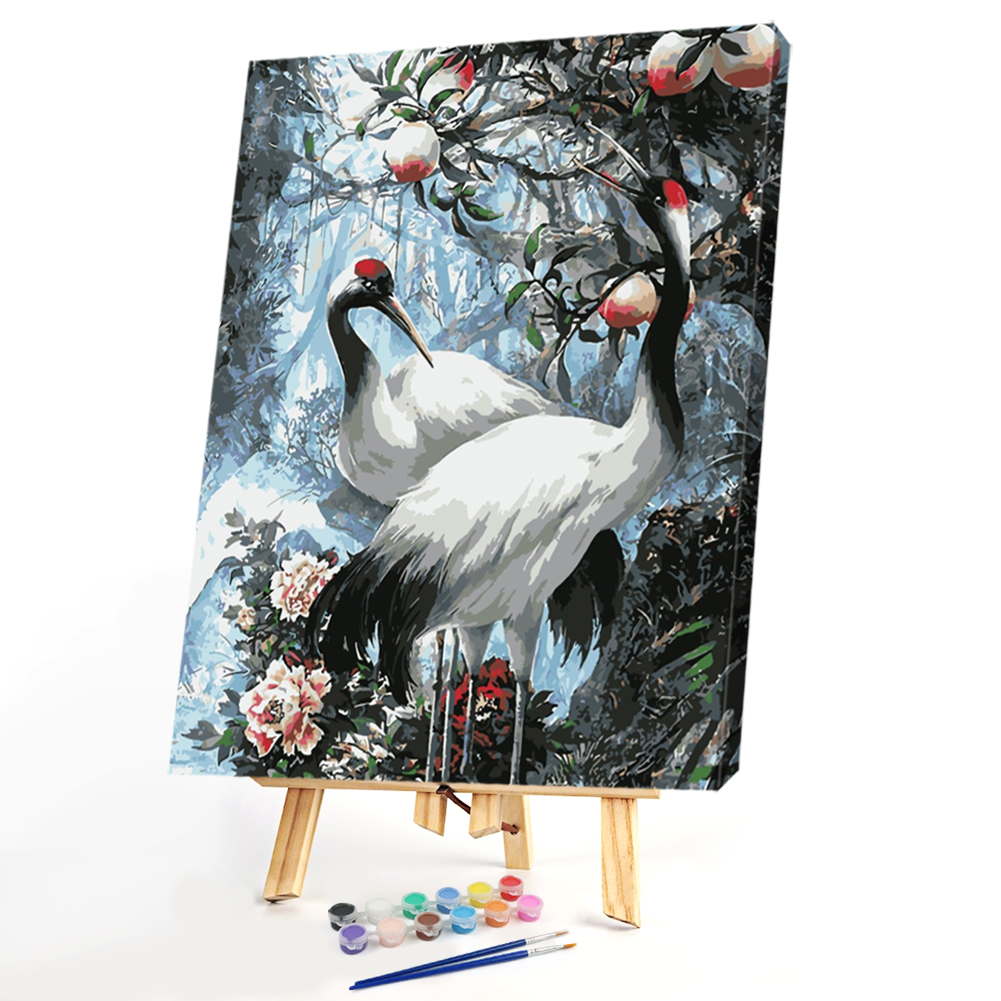 

40*50CM Paint By Numbers-Two Cranes, 501 Original