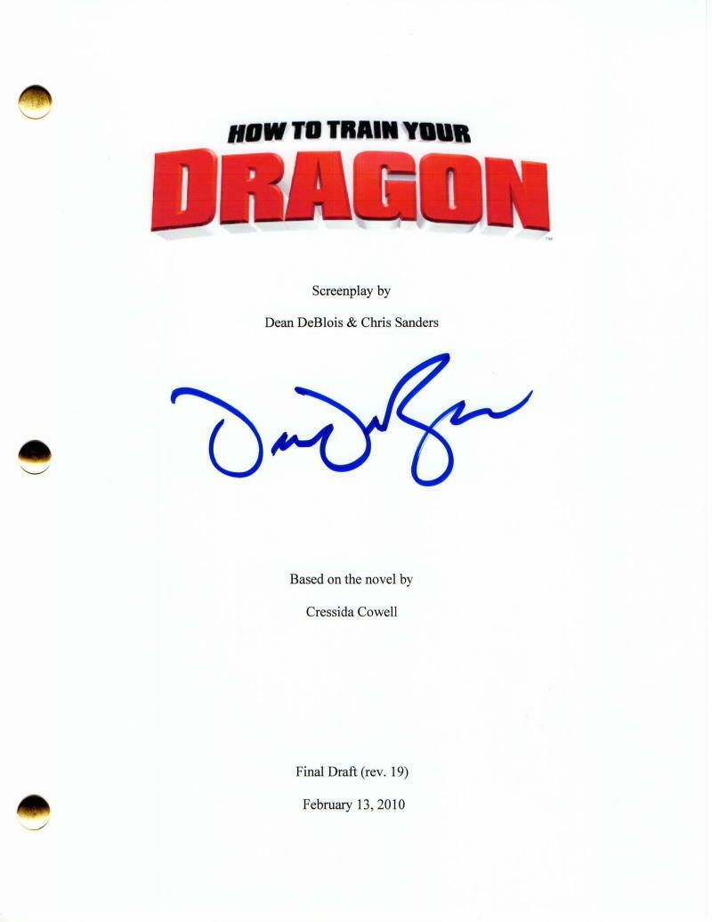 DEAN DEBLOIS SIGNED AUTOGRAPH - HOW TO TRAIN YOUR DRAGON FULL MOVIE SCRIPT