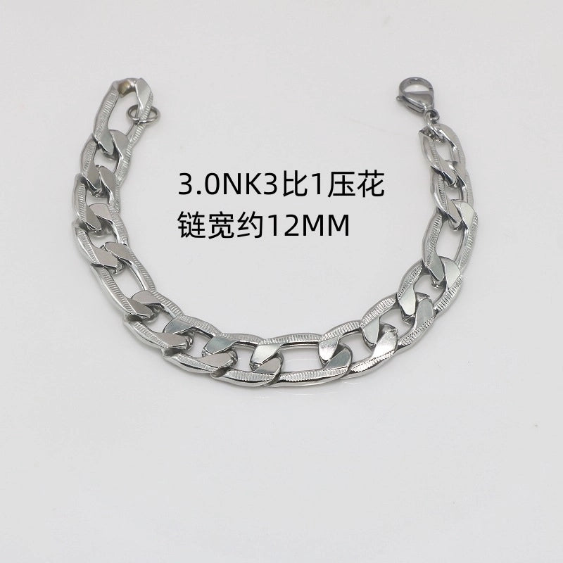 Hip-hop Solid Color Stainless Steel Plating Bracelets 1 Piece