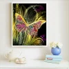 Glowing Butterfly  | Full Round Diamond Painting Kits