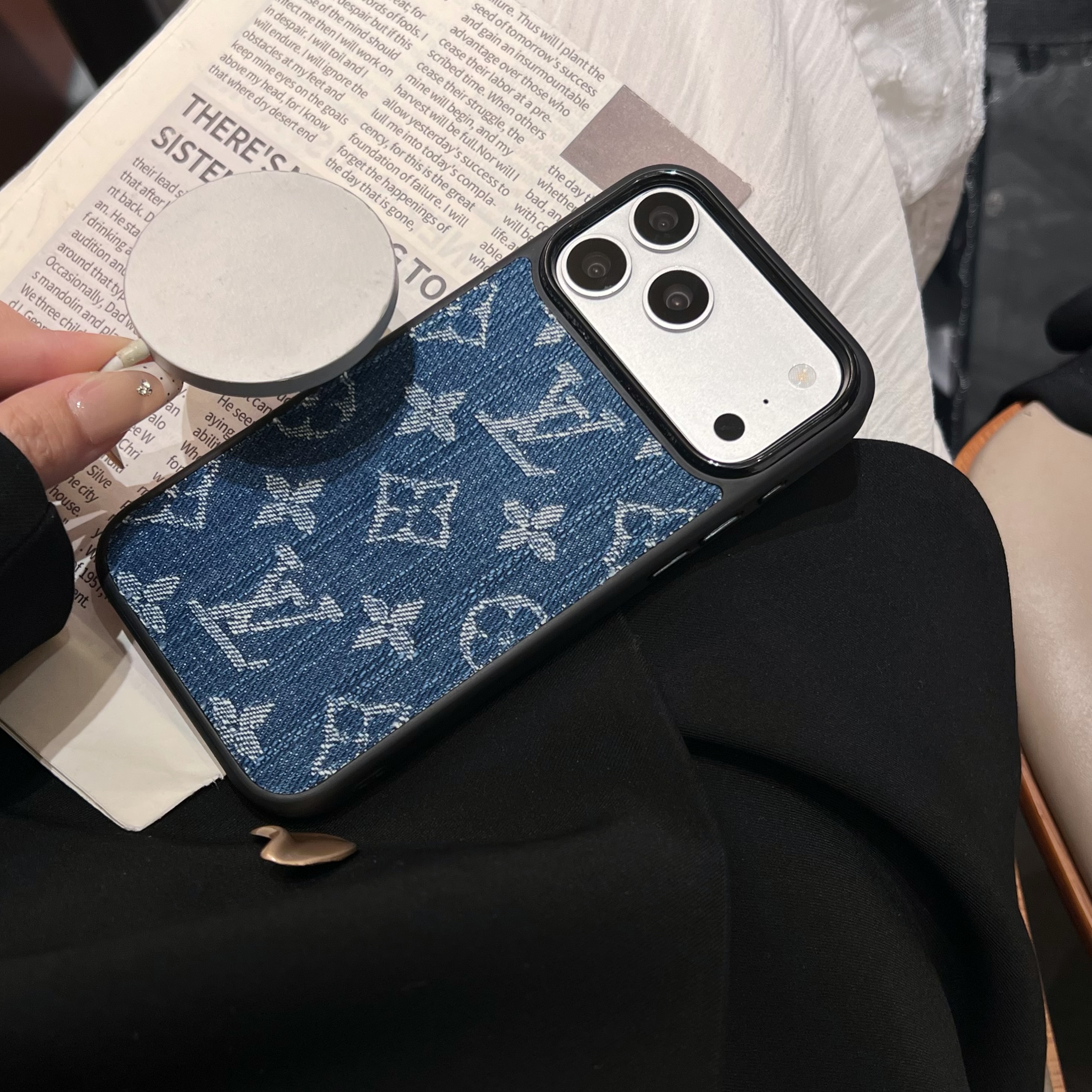 LV Denim Vintage Monogram MagSafe Case for Apple