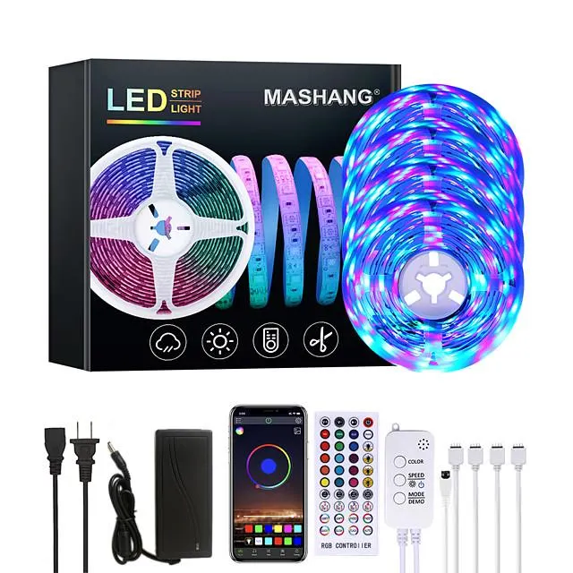 20M LED Strip Lights RGB LED Light Strip Music Sync 1200LEDs LED Strip ...