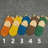Summer Single Color Cotton Boat Socks for Men 10 Pairs