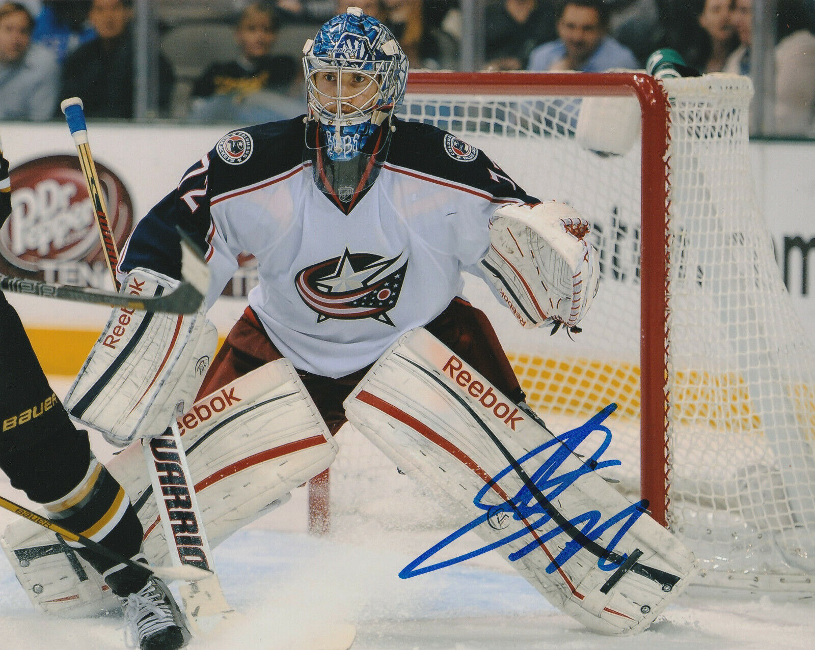 SERGEI BOBROVSKY SIGNED COLUMBUS BLUE JACKETS GOALIE 8x10 Photo Poster painting #3 Autograph