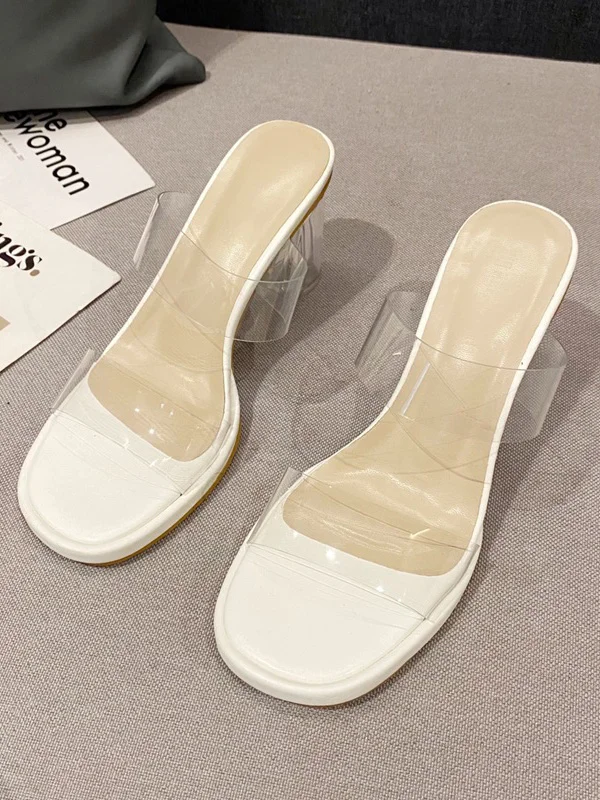 Open Toe Transparent Platform Shoes Sandals