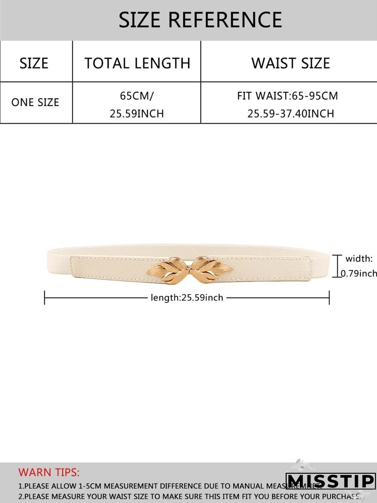 Gold Buckle Elastic Belt