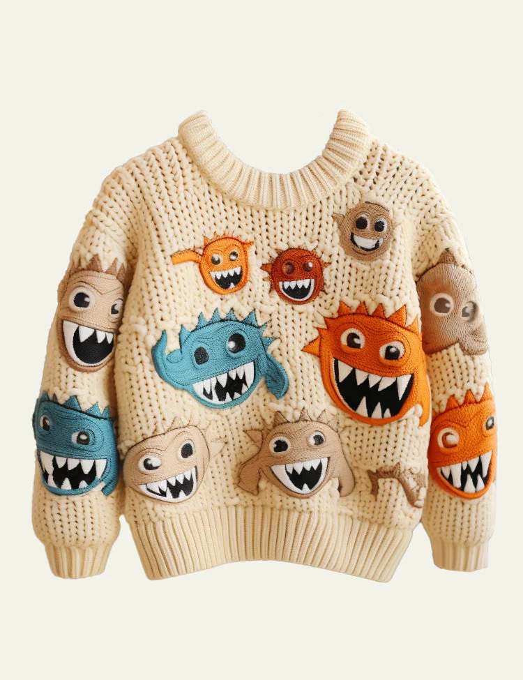Clearance-Halloween Ghost Face Sweater