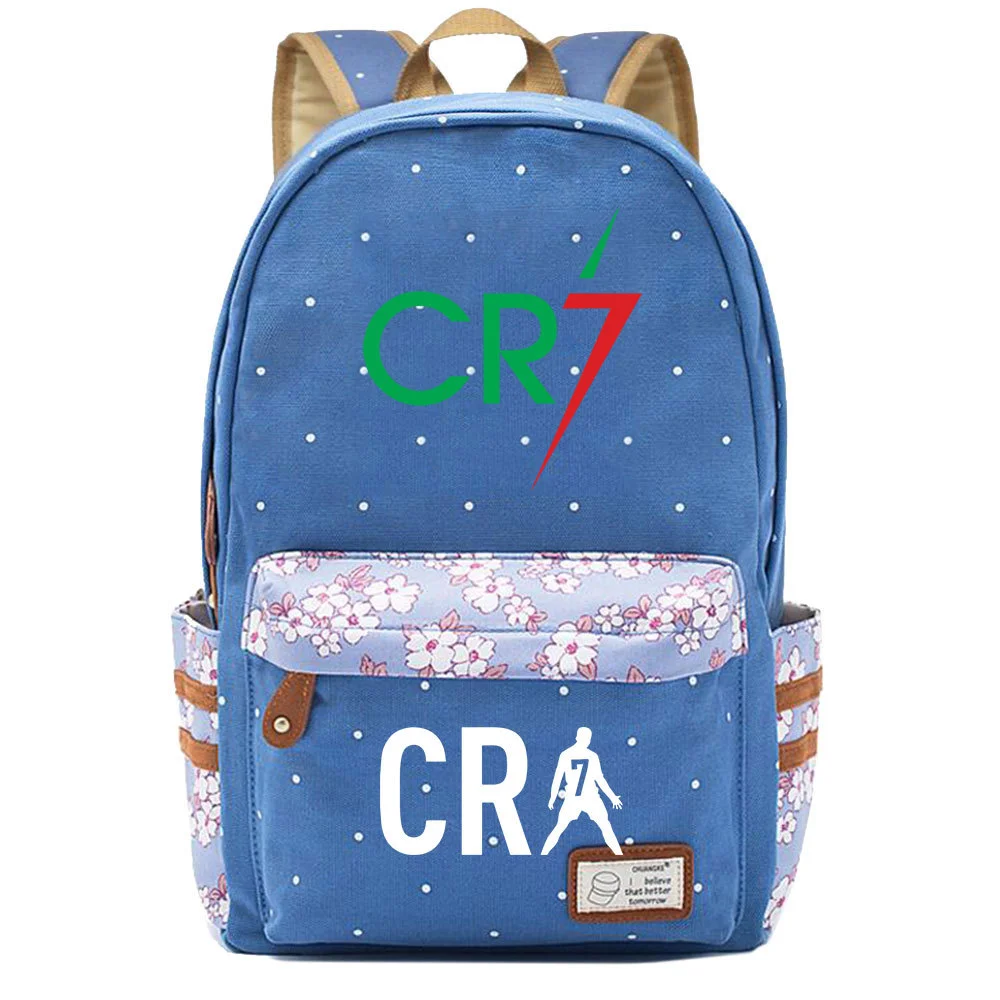 Buzzdaisy Cristiano Ronaldo Backpack - Stylish & Spacious Schoolbag with Double Side Pockets for Leisure Travel