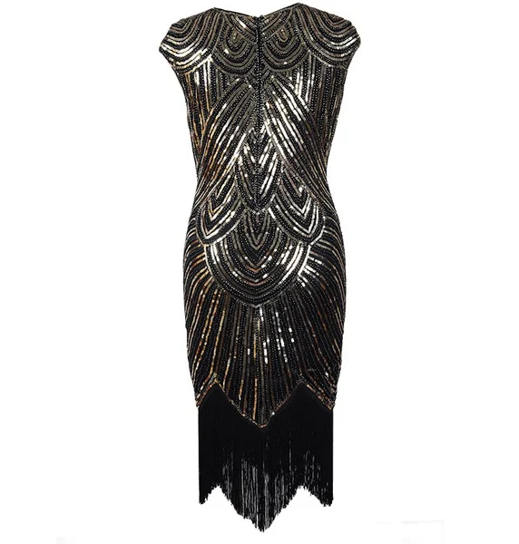Women's Fashion 1920s Flapper Dress Vintage Great Gatsby Charleston Sequin Tassel 20s Party Dress